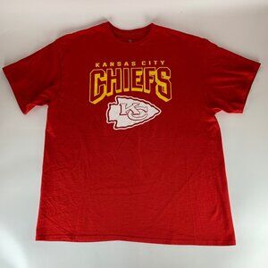 Kansas City Chiefs NFL Red Junk Food Clothing Short Sleeve Crewneck Shirt Mens X